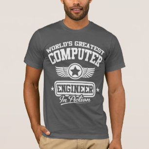Bestster Computertechniker der Welt in der Aktion T-Shirt