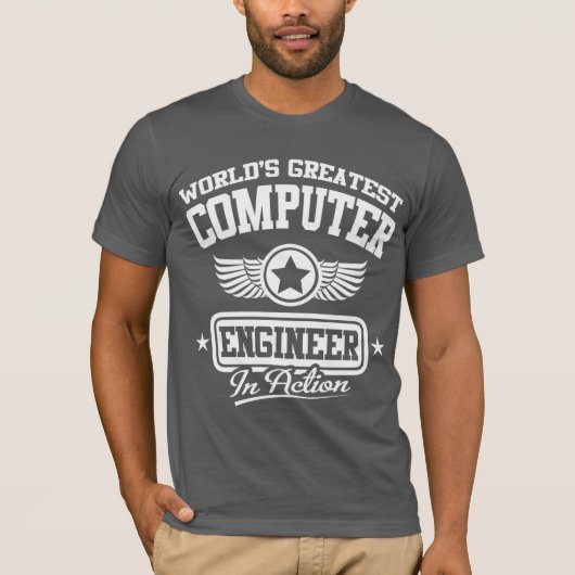 Bestster Computertechniker der Welt in der Aktion T-Shirt (Vorderseite)