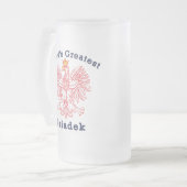 Bestster das Dziadek der Welt Adler Mattglas Bierglas (Vorderseite Links)