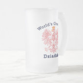 Bestster das Dziadzia der Welt Adler Mattglas Bierglas (VorderseiteRechts)