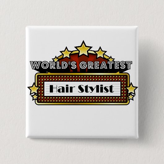 Bestster das Haar-Stylist der Welt Button (Vorderseite)