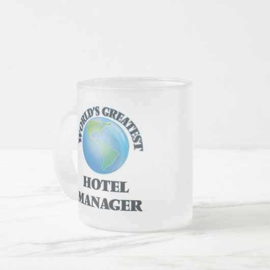 Bestster das Hotel-Manager der Welt Mattglastasse (Vorderseite Links)