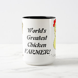 Bestster das Huhn-Bauer der Welt Zweifarbige Tasse