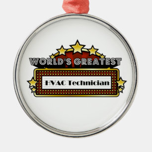 Bestster der HVAC-Techniker der Welt Silbernes Ornament