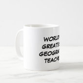 Bestster die Geografie-Lehrer-" Tasse "der Welt (Vorderseite Links)