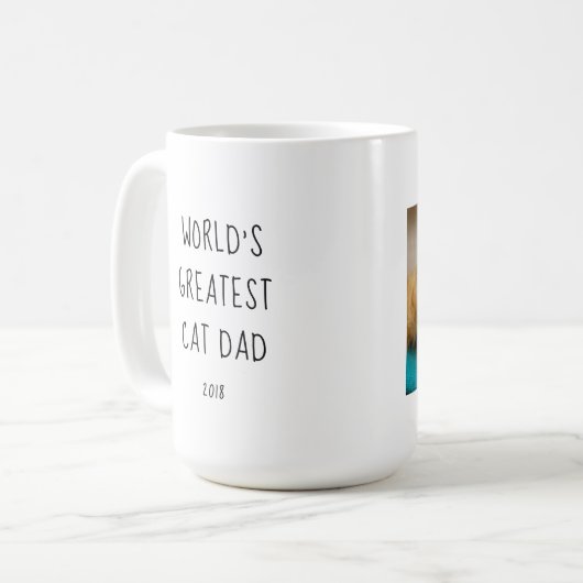 Bestster die Katzen-Vater der Welt - Kaffeetasse (Vorderseite Links)