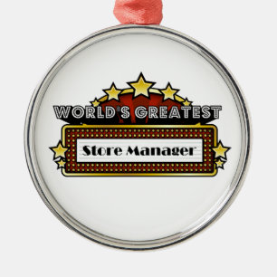 Bestster Geschäftsleiter der Welt Ornament Aus Metall