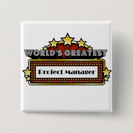 Bestster Projektleiter der Welt Button (Vorderseite)