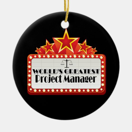 Bestster Projektleiter der Welt Keramik Ornament (Vorne)