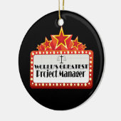 Bestster Projektleiter der Welt Keramik Ornament (Links)