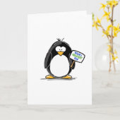 Bestster VaterPenguin Karte (Gelbe Blume)