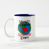 Beststes das Gramma der Welt Herz Zweifarbige Tasse (Links)