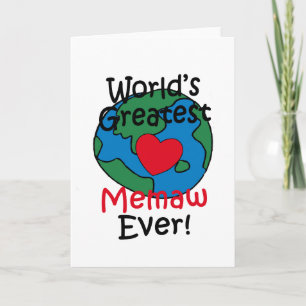 Beststes das Memaw der Welt Herz Karte