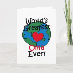 Beststes das Oma der Welt Herz Karte