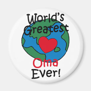 Beststes das Oma der Welt Herz Magnet