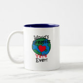 Beststes das YaYa der Welt Herz Zweifarbige Tasse (Links)