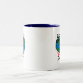 Beststes das YaYa der Welt Herz Zweifarbige Tasse (Mittel)