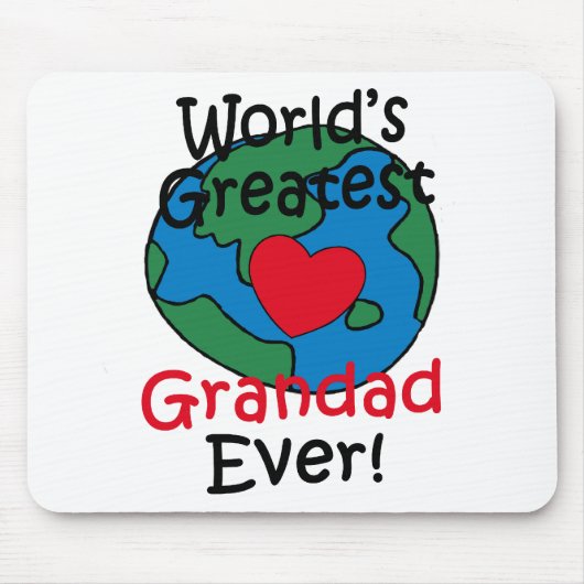 Beststes der Grandad-Herz der Welt Mousepad (Vorne)