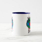 Beststes der Kuchen-Herz der Welt Zweifarbige Tasse (Mittel)