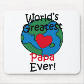 Beststes der Papa-Herz der Welt Mousepad (Vorne)