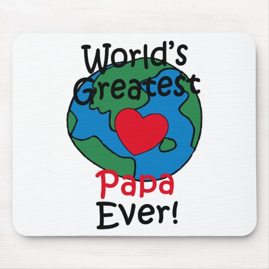 Beststes der Papa-Herz der Welt Mousepad (Vorne)