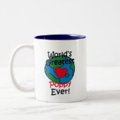 Beststes die Mohnblumen-Herz der Welt Zweifarbige Tasse (Links)