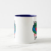 Beststes die Mohnblumen-Herz der Welt Zweifarbige Tasse (Mittel)