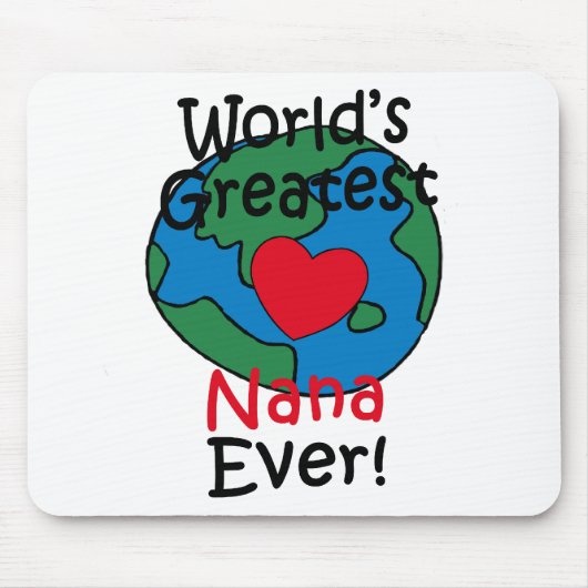 Beststes die Nana-Herz der Welt Mousepad (Vorne)
