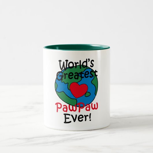 Beststes die Papaya-Herz der Welt Zweifarbige Tasse (Mittel)