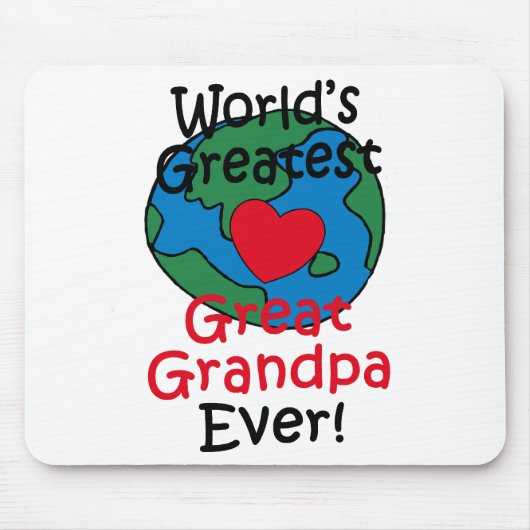 Beststes großes der Großvater-Herz der Welt Mousepad (Vorne)