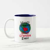 Beststes großes der Großvater-Herz der Welt Zweifarbige Tasse (Links)