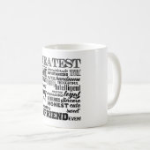 Beststes süßes personalisiertes des Freundes Kaffeetasse (VorderseiteRechts)