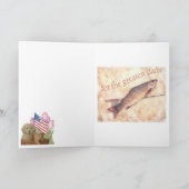 beststes Vaterforelle Fischen - Grußkarte Karte (Innenseite)