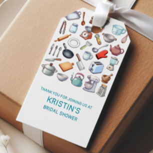 Bestücken Sie die moderne Küche Brautparty Geschenkanhänger