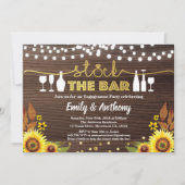 Bestücken Sie die Sonnenblume der Bar-Verbindungsp Einladung (Vorderseite)