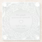 Bestückte Diamanten und Silber 10 Jahre Glasuntersetzer (Rückseite)