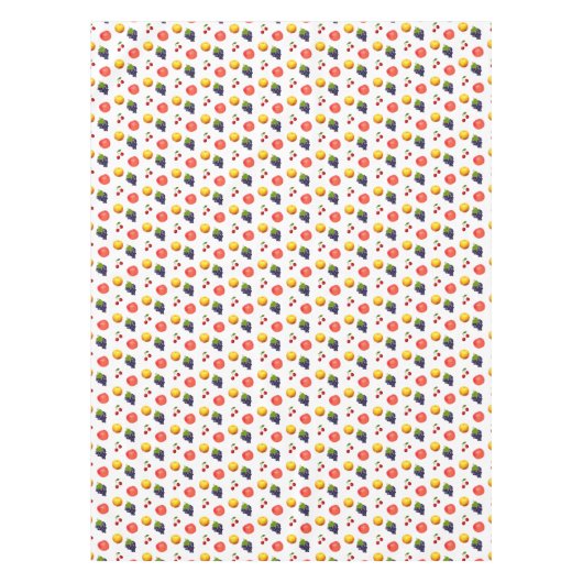 Bestückte frische Früchte auf Weiß Tischdecke (Vorderseite)