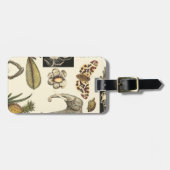 Bestückte Tiere auf Creme-Hintergrund gemalt Gepäckanhänger (Vorderseite horizontal)