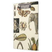 Bestückte Tiere auf Creme-Hintergrund gemalt Klemmbrett (Links)