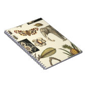 Bestückte Tiere auf Creme-Hintergrund gemalt Notizblock (Rechte Seite)