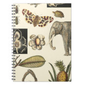 Bestückte Tiere auf Creme-Hintergrund gemalt Notizblock (Vorderseite)