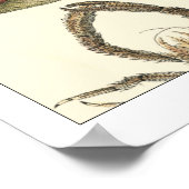 Bestückte Tiere auf Creme-Hintergrund gemalt Poster (Ecke)