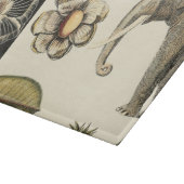 Bestückte Tiere auf Creme-Hintergrund gemalt Schneidebrett (Ecke)