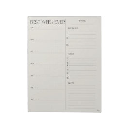 Bestwochenplaner - SONNTAGSTART Notizblock