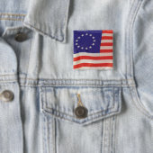 Besty Ross American Flag Square Button Button (Beispiel)