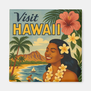 Besuch auf Hawaii in der Mitte des Jahrhunderts To Magnet
