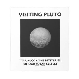 Besuch auf Pluto, um die Geheimnisse des Sonnensys Notizblock