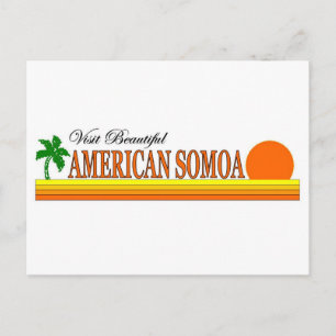 Besuch Beautiful American Somoa Postkarte