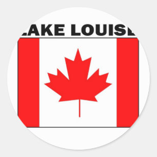 Besuch Beautiful Lake Louise Runder Aufkleber