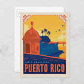 Besuch Beautiful Puerto Rico Postkarte (Vorne/Hinten)